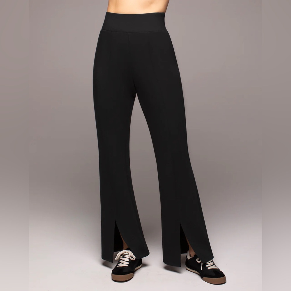 MICHI Black Split-Front Luna Pant Flare - Black Small EUC MSRP: $168
